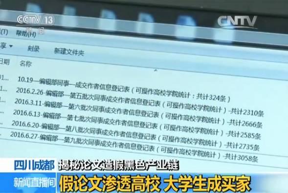 论文造假黑色产业链：涉500多所高校 要价到几万